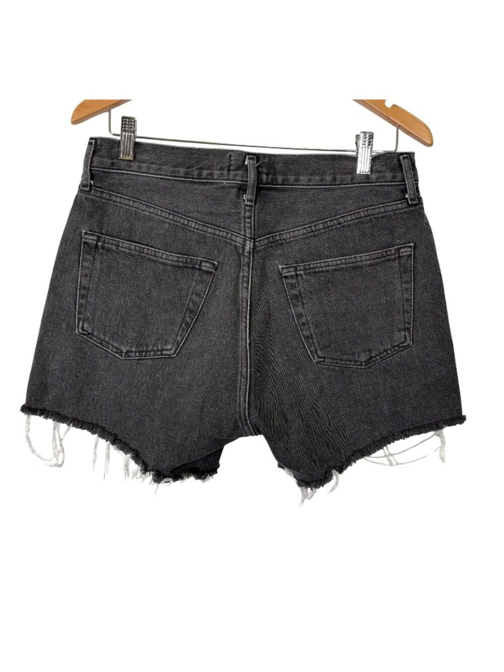 AGOLDE High Waist Cut Off Jean Shorts Size 26 - Picture 3 of 10